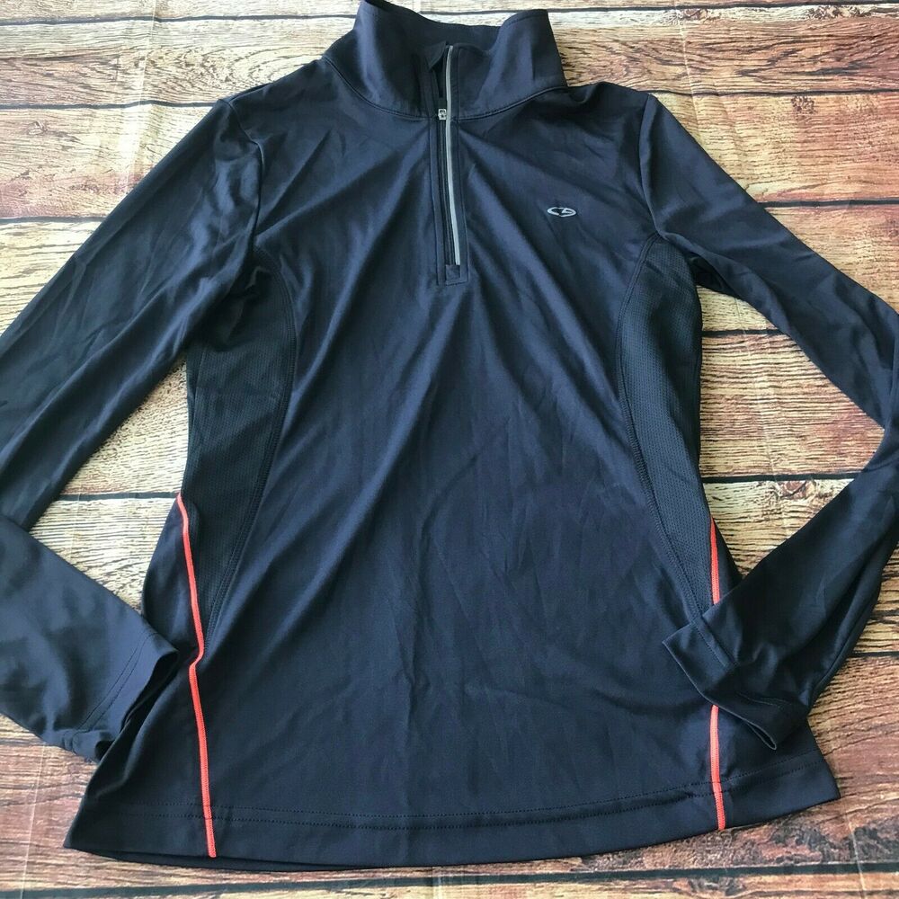 Champion Youth Jacket Sweatshirt Quarter Zip Lightweight Sports Athletic Sz M
